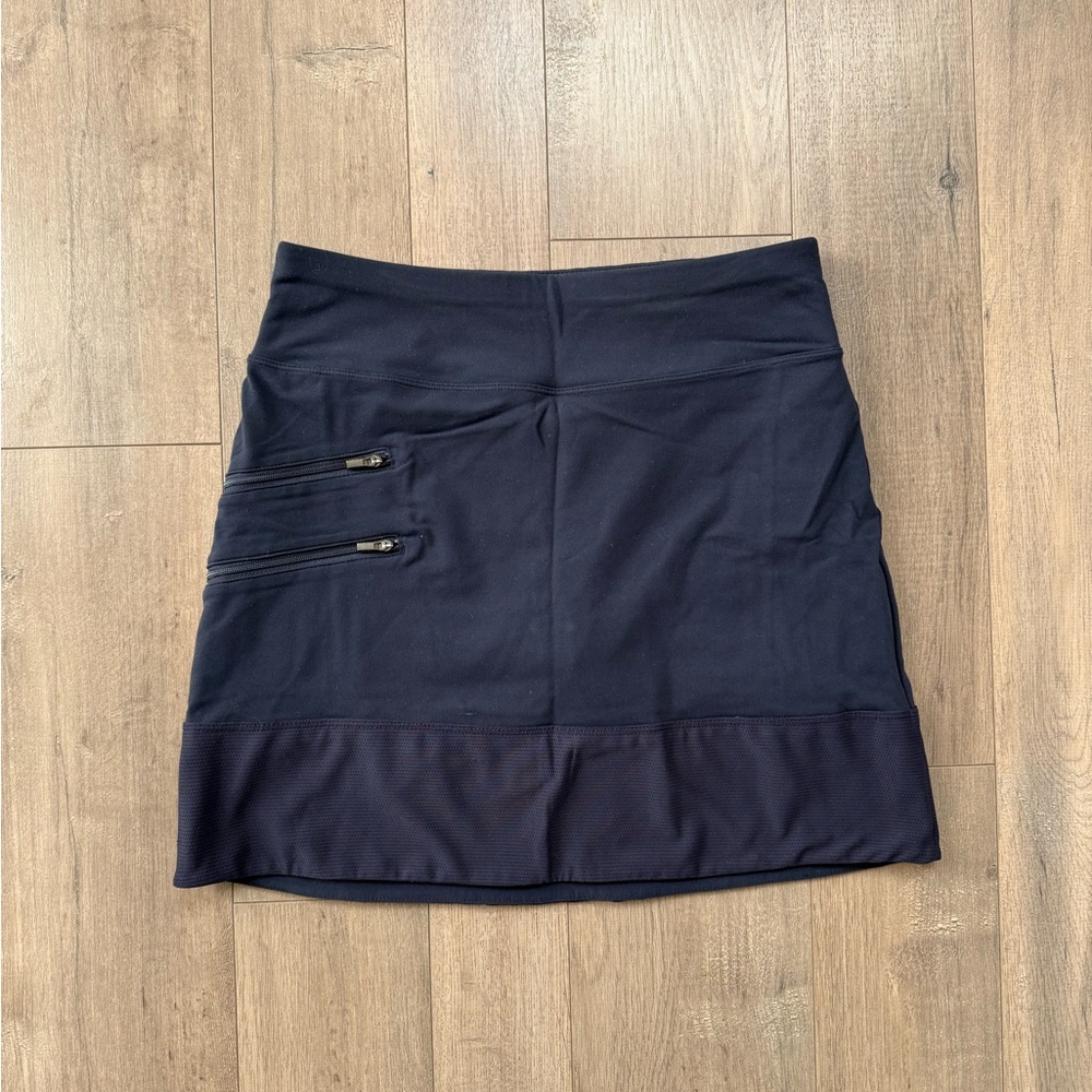 Athleta Navy Active Tee Time Skort with Zip Pockets